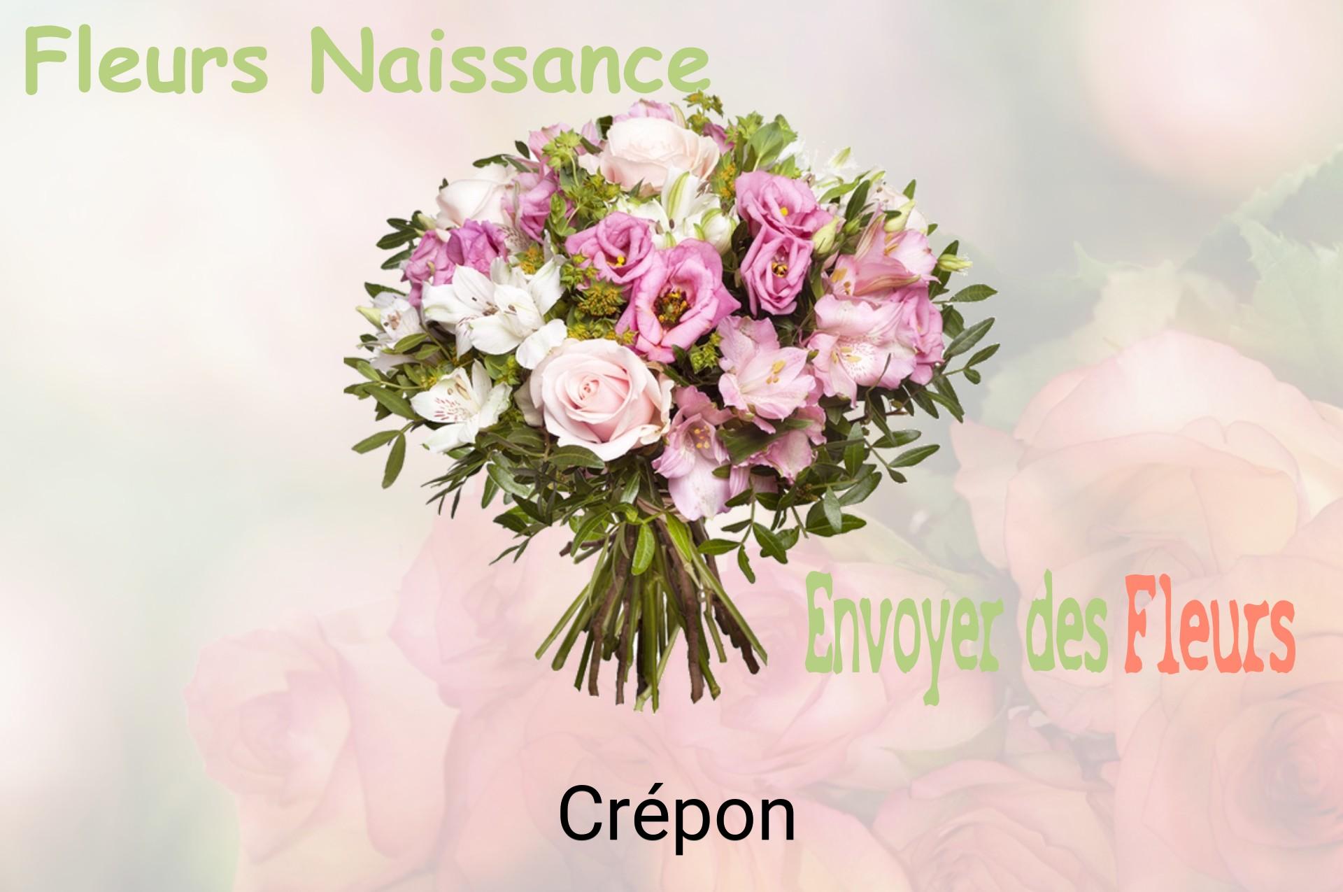 Bouquet de fleurs de naissance livré à Crépon
